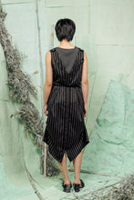 Load image into Gallery viewer, SL26 HOLLIS CONVERTIBLE SKIRT DRESS - OBSIDIAN PINSTRIPE