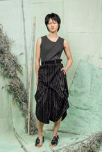 Load image into Gallery viewer, SL26 HOLLIS CONVERTIBLE SKIRT DRESS - OBSIDIAN PINSTRIPE