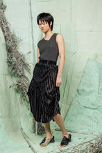 Load image into Gallery viewer, SL26 HOLLIS CONVERTIBLE SKIRT DRESS - OBSIDIAN PINSTRIPE