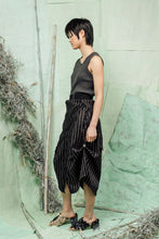 Load image into Gallery viewer, SL26 HOLLIS CONVERTIBLE SKIRT DRESS - OBSIDIAN PINSTRIPE