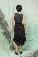 Load image into Gallery viewer, SL26 HOLLIS CONVERTIBLE SKIRT DRESS - OBSIDIAN PINSTRIPE