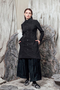 AW24 JADIS TUNIC SHIRT - OBSIDIAN