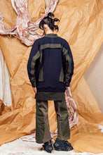 Load image into Gallery viewer, AW25 KORI PANEL COWL JUMPER - INK FOREST