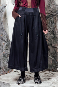 AW24 LYNDON BUTTON FLARE PANTS - DEEP INK