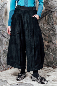 AW24 LYNDON BUTTON FLARE PANTS - OBSIDIAN CHENILLE