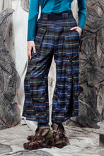 Load image into Gallery viewer, AW24 LYNDON BUTTON FLARE PANTS - JADE TARTAN