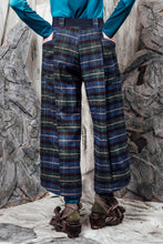 Load image into Gallery viewer, AW24 LYNDON BUTTON FLARE PANTS - JADE TARTAN