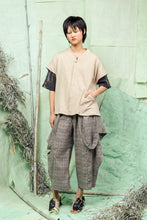 Load image into Gallery viewer, Buttoned, Oversized, Short-Sleeved, Convertible, Quiet Luxury, Elevated Street-Style, Black, Women's Top