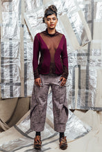 Load image into Gallery viewer, AW23 MERET PANEL KNIT TOP - MERLOT