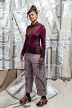 Load image into Gallery viewer, AW23 MERET PANEL KNIT TOP - MERLOT