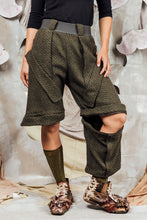 Load image into Gallery viewer, AW26 ORFEO ZIP LEG WIDE PANTS - FOREST CHEVRON