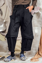Load image into Gallery viewer, AW26 ORFEO ZIP LEG WIDE PANTS - OBSIDIAN
