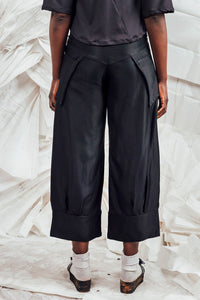 SL25 ORIME WIDE FOLD PANTS - OBSIDIAN TWILL