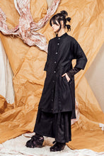 Load image into Gallery viewer, AW25 SAIGE LONG RUCHE JACKET - OBSIDIAN CHENILLE