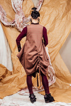 Load image into Gallery viewer, AW25 SHURI  RUCHE TUNIC DRESS - CEDARWOOD CHECK