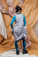 Load image into Gallery viewer, AW25 SHURI  RUCHE TUNIC DRESS - DOVE PLAID