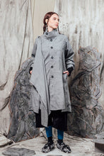 Load image into Gallery viewer, AW24 THORNE DRAPE TRENCH - ASH SLUB