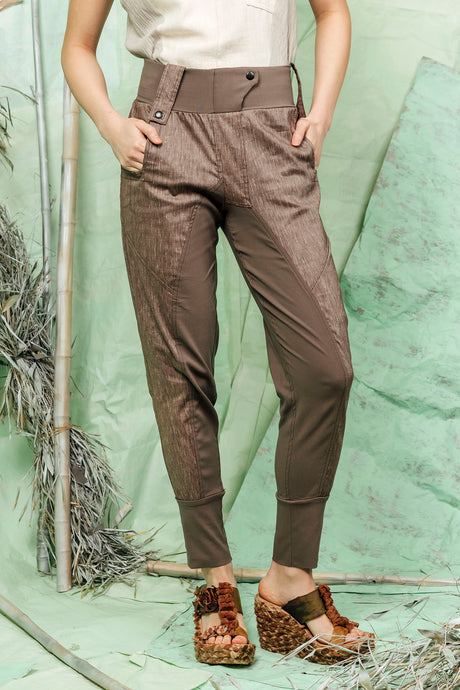 SL26 ZEPHYN SLIM LINE PANTS - BURNT UMBER