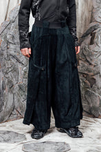 Load image into Gallery viewer, AW24 LYNDON BUTTON FLARE PANTS - OBSIDIAN CHENILLE