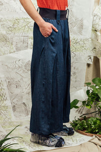 Wide Leg Palazzo Denim Pants