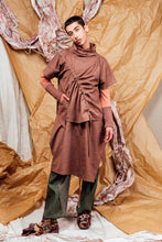 Load image into Gallery viewer, AW25 AKEMI RUCHE BOX TOP - CEDARWOOD CHECK