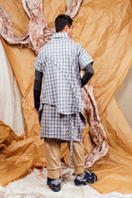 Load image into Gallery viewer, AW25 AKEMI RUCHE BOX TOP - DOVE PLAID