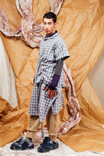 Load image into Gallery viewer, AW25 AKEMI RUCHE BOX TOP - DOVE PLAID