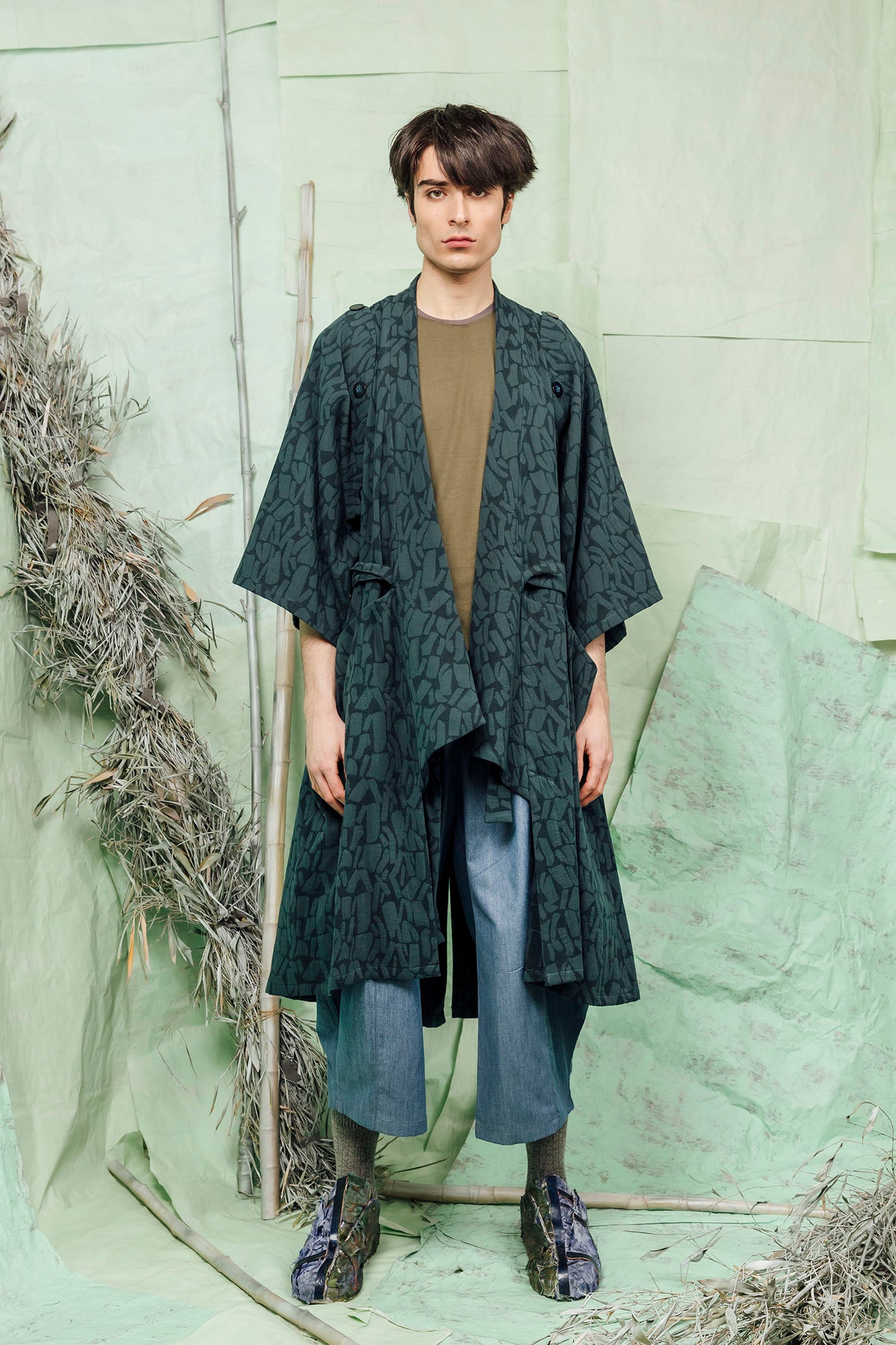 SL26 AKIYA KIMONO DETACH JACKET - JADE