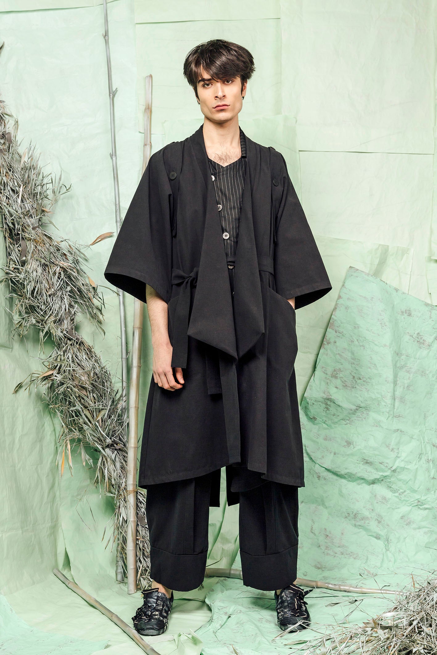 SL26 AKIYA KIMONO DETACH JACKET - ONYX