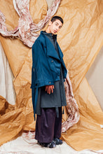 Load image into Gallery viewer, AW25 AMANE WRAP RUCHE COAT - DEEP TEAL