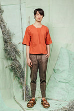Load image into Gallery viewer, Smart-Casual, Relaxed, Orange, Androgynous-Styled, Knitted Top