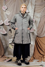 Load image into Gallery viewer, AW26 ETIEN LONG COWL JACKET - ASH HERRINGBONE