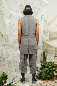 SL24 FIYAN APRON TIE VEST - RIVERSTONE CHECK