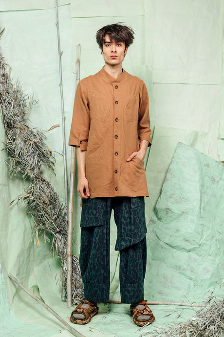 SL26 KAIEN LONG SHIRT - GOLD SAND