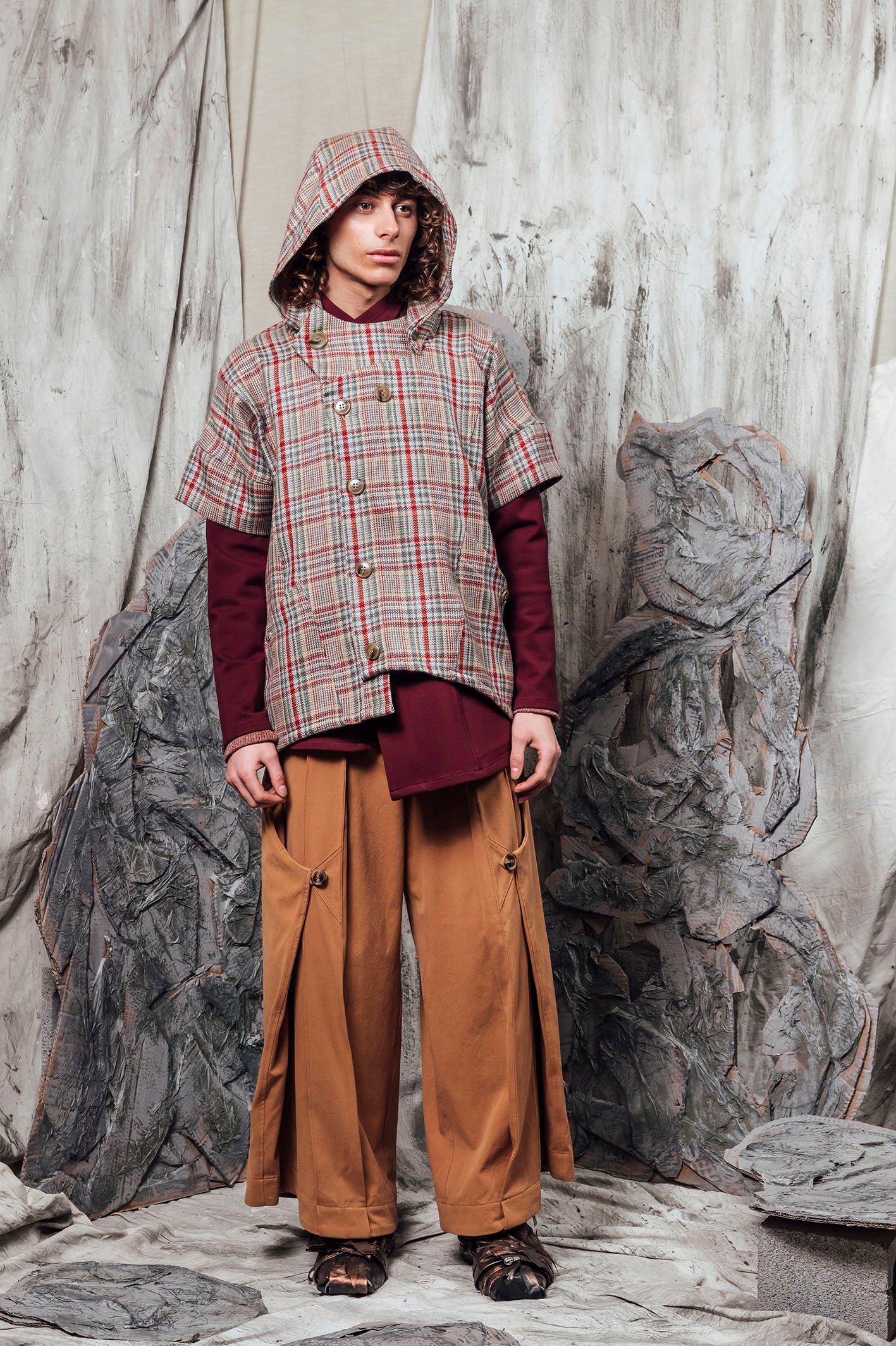 AW24 KAMAJI HOOD JACKET - MULTI PLAID