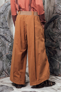 AW24 LYNDON BUTTON FLARE PANTS - CAMEL