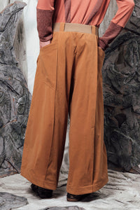 AW24 LYNDON BUTTON FLARE PANTS - CAMEL