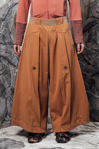 AW24 LYNDON BUTTON FLARE PANTS - CAMEL