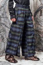 Load image into Gallery viewer, AW24 LYNDON BUTTON FLARE PANTS - JADE TARTAN