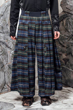 Load image into Gallery viewer, AW24 LYNDON BUTTON FLARE PANTS - JADE TARTAN