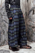 Load image into Gallery viewer, AW24 LYNDON BUTTON FLARE PANTS - JADE TARTAN