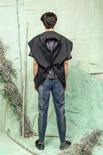 Load image into Gallery viewer, Short-Sleeved, Convertible, Quiet Luxury, Elevated Street-Style, Black, Men's Top
