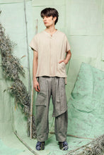 Load image into Gallery viewer, Ivory Stone, Loose-Fitted, Short-Sleeved, Buttoned, Convertible, Uni-Sex Top