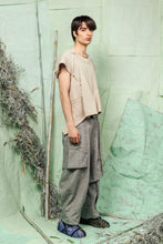 Load image into Gallery viewer, Ivory Stone, Loose-Fitted, Short-Sleeved, Buttoned, Adjustable, Uni-Sex Top