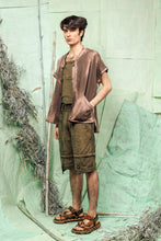 Load image into Gallery viewer, Khaki Salmon, Loose-Fitted, Short-Sleeved, Buttoned, Convertible, Uni-Sex Top