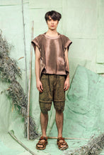 Load image into Gallery viewer, Boxy, Oversized, Khaki Salmon, Semi-Formal, Alternative-Style Men's Top