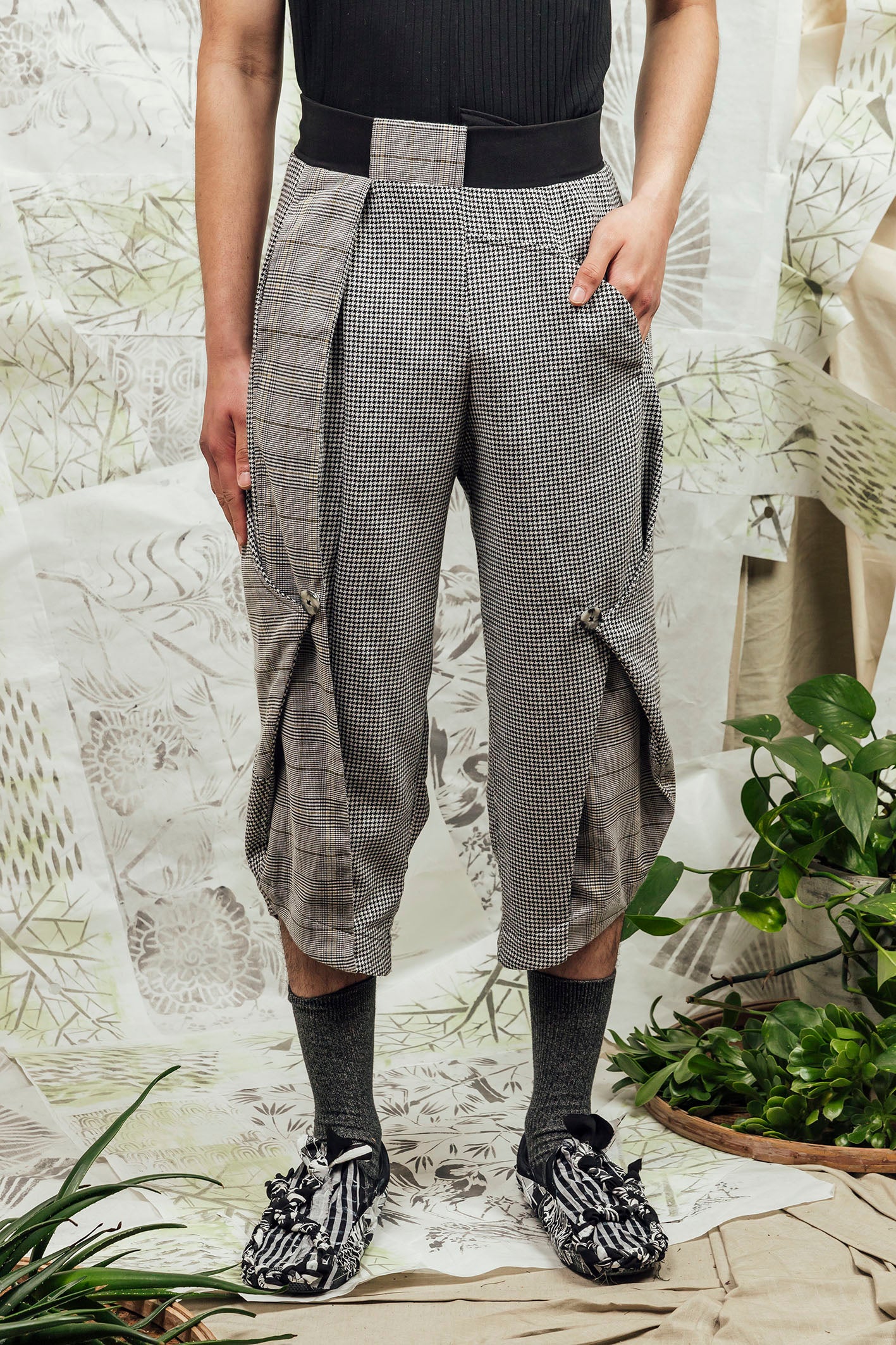 SL24 NYO ASYMMETRIC PANT - RIVERSTONE CHECK