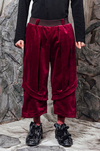 AW24 PLICA DOUBLE CUFF PANTS - CURRANT