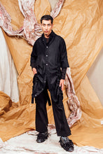 Load image into Gallery viewer, AW25 SAIGE LONG RUCHE JACKET - OBSIDIAN CHENILLE