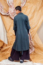 Load image into Gallery viewer, AW25 SAIGE LONG RUCHE JACKET - PETROL